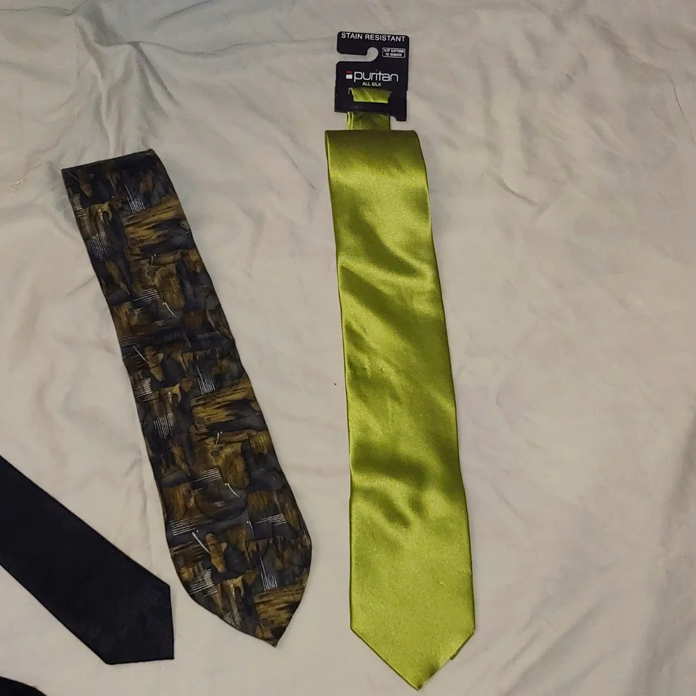 MIXED LOT OF 4 TIES * DONALD TRUMP * JORDACHE * ZYLOS * PURITAN - Picture 5 of 8